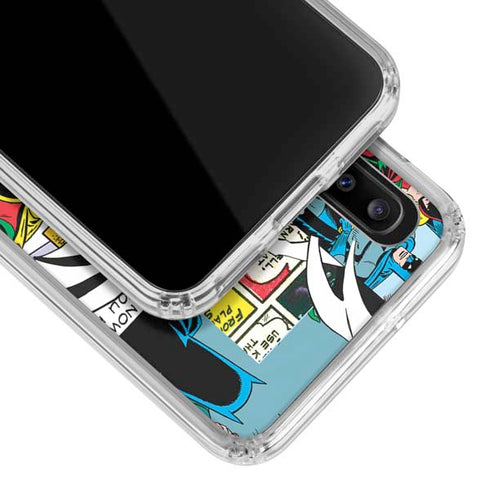 DC Comics Batman Vintage Pose Collage Art Galaxy A20 Clear Case